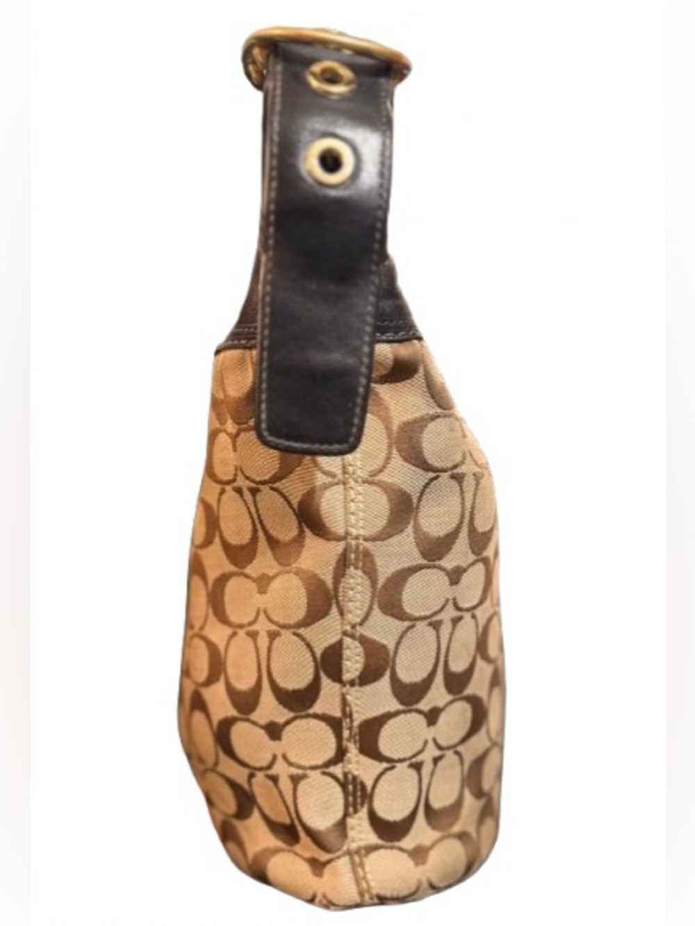 Coach 11437P Bleecker (Rare) Duffle Pilot Bag with Tattersall Lining (Tan/Black) - Picture 6 of 12